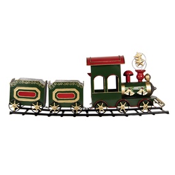 [5Y1309] Decoration Train Green 77x15x31 cm