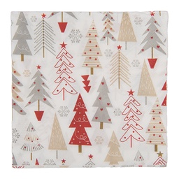 [73129] Paper napkins White Red 33x33 cm (20)