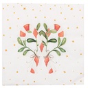 Clayre & Eef Serviettes Papier set de 20 33x33 cm (20) Blanc Rouge Papier Canne à sucre de Noël