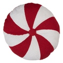 Coussin Rouge Blanc Ø 45x7 cm