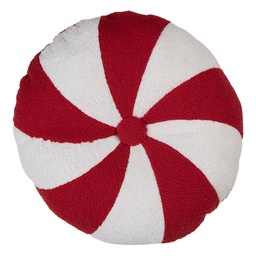 [KG033.010] Throw Pillow Red White Ø 45x7 cm