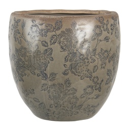 [6CE1257L] Blumentopf für Innen Grün Ø 20x19 cm