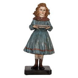 [6PR5551] Deko Frau Beige Blau 15x14x31 cm