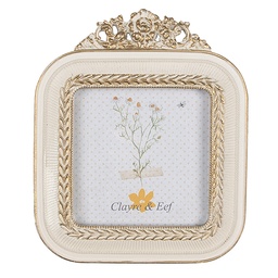 [2F1059] Picture Frame White 11x2x13 cm / 9x9 cm