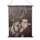 Mappa murale Babbo Natale Rosso Grigio 55x3x75 cm