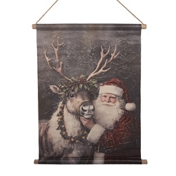 Clayre & Eef Wandkleed 55x3x75 cm Rood Textiel