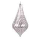 Boule de Noël Couleur argent Ø 8x17 cm