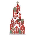 Decorazione di case Rosso Bianco 28x8x56 cm