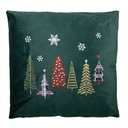 Cushion filled Green Gold colored 45x5x45 cm