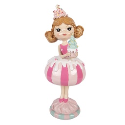 [6PR6275] Deko Frau Rosa Braun 10x10x25 cm
