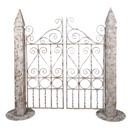 Cancello decorativo Bianco 163x40x157 cm