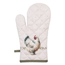 Oven Mitt Beige Brown 18x30 cm