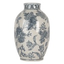 Vase Blanc Bleu Ø 22x36 cm