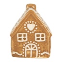 Decoration House Brown White 6x4x7 cm