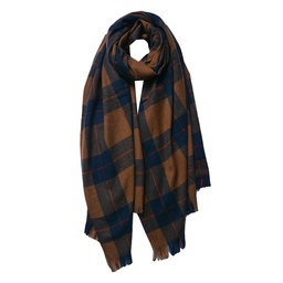 [JZSC0772DBL] Foulard Donna stampato Blu 70x180 cm