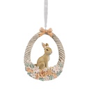 Decorative Hanger Rabbit Beige Orange 7x2x10 cm