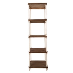 [5H0749W] Armoire Blanc Marron 55x40x210 cm