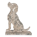 Décoration Chien Gris Beige 16x8x19 cm