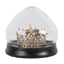 Cloche de verre avec décoration Ø 13x12 cm