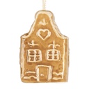Décoration pendante d'un Maison Marron Blanc 4x3x6 cm