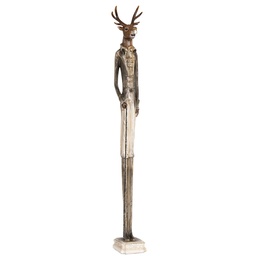 [4PR0045] Image de décoration cerf Gris 12x12x92 cm