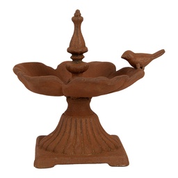 [6Y6148] Bird Bath Brown 17x11x12 cm