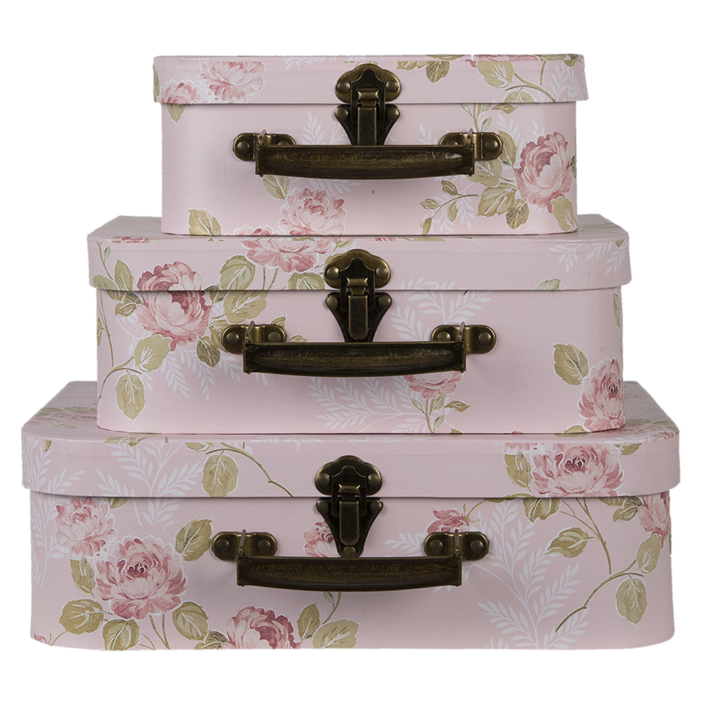 Decoratie koffer (3) 30x21x9/25x18x9/20x16x8 cm