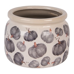 [6CECSP0001L] Vaso Porta Pianta Beige Grigio Ø 20x15 cm