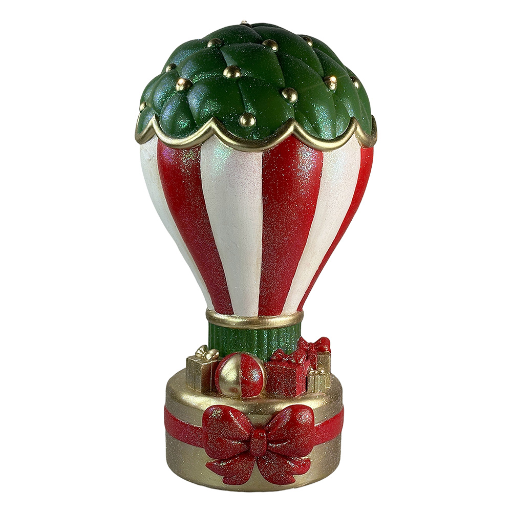 Decoration hot air balloon with LED Red Green Ø 32x61 cm