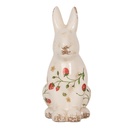Deko Kaninchen Beige Rot 16x12x28 cm