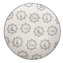Tableware Diner Plate White Grey Ø 20x2 cm