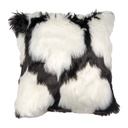 Cushion Cover White Black 45x45 cm