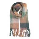Scarf Women Green Beige 38x200 cm