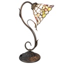 Tiffany Tischlampe Weiß, Grün, Rot 32x20x48 cm E27/max 1x60W