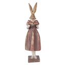 Décoration Lapin Couleur or Rouge 13x12x47 cm