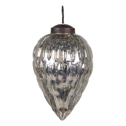 [6GL4004] Palla di natale Argento Ø 6x10 cm