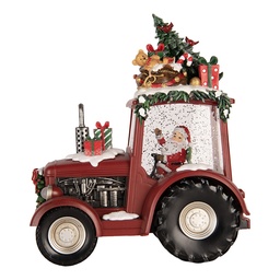 [6PR6182] Muziekdoos tractor met LED 21x13x25 cm / 3xAA