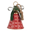 Decoration Bell Red Green Ø 14x21 cm