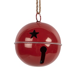 [6Y5913] Decorazione Campana Rosso Ø 20x23 cm