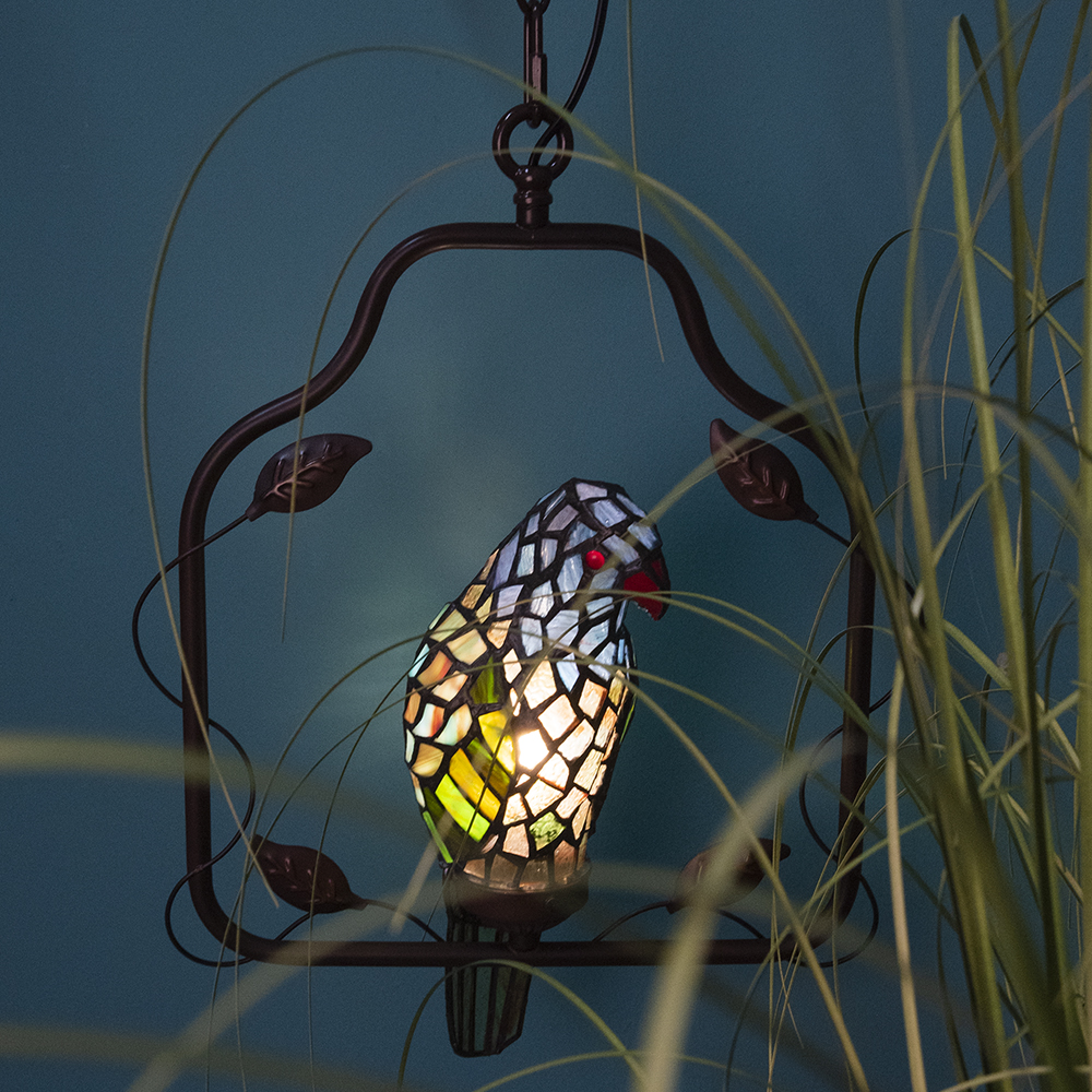 Ceiling Lamp Tiffany Parrot Multi colored 40x26x86 cm E14/max 1x25W