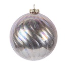 Weihnachtskugel Rosa Silberfarbig Ø 10x10 cm