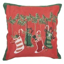 Cushion filled Red Green 44x44x4 cm