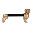 Kitchen Roll Holder Dog Gold, Black 46x15x21 cm