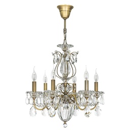 [5LL-CR143] Chandelier Transparent Ø 57x57 cm E14/max 6x40W
