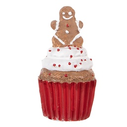 [6PR6337] Cupcake di decorazione Rosso Marrone Ø 5x8 cm