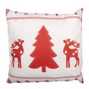 Housse de coussin Blanc Rouge 45x45 cm