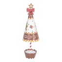 Decorazioni Natalizie Albero di natale Marrone Bianco Ø 11x37 cm