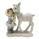 Statua Busto Bambino Bianco 12x6x13 cm