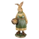 Decoration Statue Rabbit Brown Green 9x7x20 cm