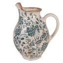 Decorative Pitcher Beige Green 16x12x19 cm